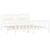 vidaXL Estructura de cama sin colchón madera maciza blanca 200x200 cm