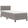 vidaXL Cama tipo Box Spring con colch&oacute;n Taup&eacute; 80 x 200 cm tela