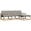 vidaXL Conjunto de sof&aacute;s de exterior 4 uds. Blanco y Gris Claro