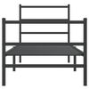 vidaXL Estructura cama sin colch&oacute;n con estribo metal negro 75x190 cm