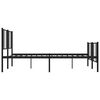 vidaXL Estructura cama sin colch&oacute;n con estribo metal negro 200x200 cm