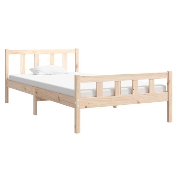 vidaXL Estructura de cama sin colchón madera maciza 100x200 cm