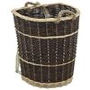 vidaXL Cesto de le&ntilde;a con correas transporte sauce natural 44,5x37x50cm