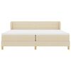 vidaXL Cama tipo Box Spring con colch&oacute;n Crema 200 x 200 cm tela