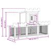 vidaXL Casa grande de animales jaula conejera de madera