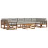 vidaXL Conjunto de sof&aacute;s de exterior 8 uds. Gris Natural y Claro