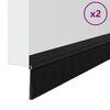 vidaXL Sellos de cepillo para puertas autoadhesivos 2 pcs Negro 100 cm
