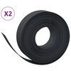 vidaXL Borduras de jardín 2 uds polietileno negro 10 m 15 cm