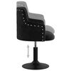 vidaXL Silla de comedor giratoria de terciopelo negro