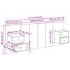 vidaXL Cabecero con Mueble 3 pcs Roble artesanal Madera de ingenier&iacute;a