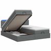 vidaXL Cama tipo otomana con colch&oacute;n y LED Gris oscuro 200 x 200 cm
