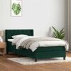 vidaXL Cama box spring con colch&oacute;n terciopelo verde oscuro 80x220 cm