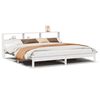 vidaXL Estructura de cama sin colch&oacute;n madera maciza blanca 200x200 cm
