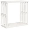 vidaXL Soporte para le&ntilde;a de exterior madera pino blanco 108x52x106 cm