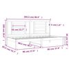 vidaXL Sof&aacute; cama sin colch&oacute;n madera maciza de pino 80x200 cm