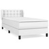 vidaXL Cama box spring con colch&oacute;n cuero sint&eacute;tico blanco 100x200 cm