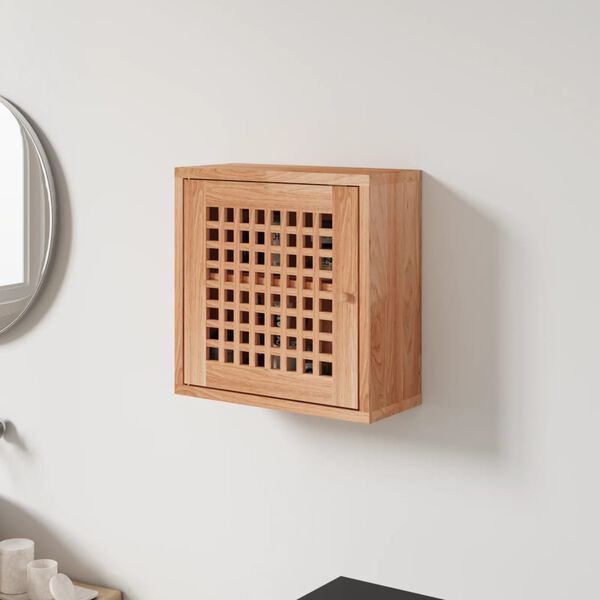 vidaXL Mueble de pared madera maciza nogal 42x18x42 cm