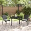 vidaXL Conjunto de Comedor de Jard&iacute;n 3 pcs Negro rat&aacute;n sint&eacute;tico