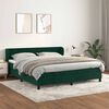 vidaXL Cama box spring con colch&oacute;n terciopelo verde oscuro 160x200 cm