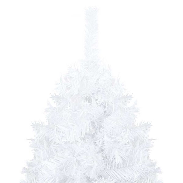 vidaXL &Aacute;rbol de Navidad preiluminado con luces y bolas blanco 240 cm