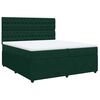 vidaXL Cama box spring con colch&oacute;n terciopelo verde oscuro 200x200 cm