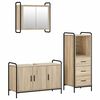 vidaXL Juego de Muebles de Ba&ntilde;o 3 uds. Roble Sonoma 40 x 36 x 109,5 cm