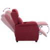 vidaXL Sillón reclinable Rojo vino tinto 67.5 x 93.5 x 101.5 cm tela