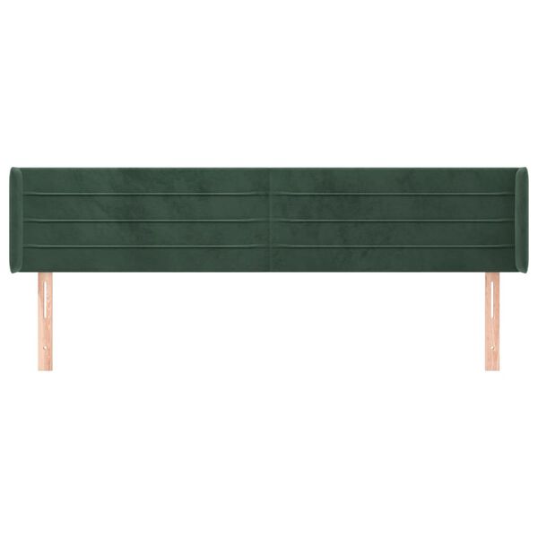 vidaXL Cabecero de terciopelo verde oscuro 183x16x78/88 cm
