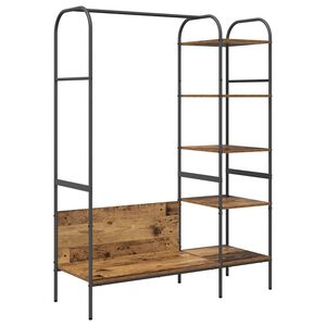 vidaXL Perchero para ropa Marr&oacute;n Roble 120 x 44 x 160 cm