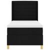 vidaXL Cama tipo Box Spring con colch&oacute;n Negro 100 x 200 cm tela