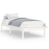 vidaXL Estructura de cama individual peque&ntilde;a sin colch&oacute;n madera blanco