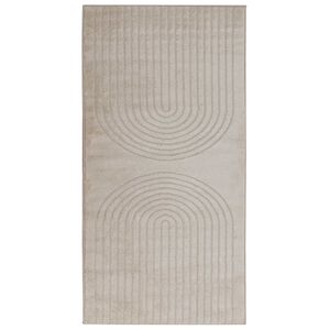 vidaXL Alfombra interior GALATI Beige 150 x 80 cm Poli&eacute;ster