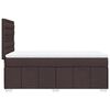 vidaXL Cama box spring con colch&oacute;n tela marr&oacute;n oscuro 90x190 cm