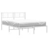 vidaXL Estructura cama sin colch&oacute;n con cabecero metal blanco 120x200cm