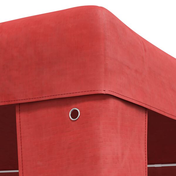 vidaXL Carpa de Fiesta Rojo 600 x 300 x 255 cm PE y acero