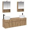 vidaXL Juego de Muebles de Ba&ntilde;o 5 pcs Roble Artesanal