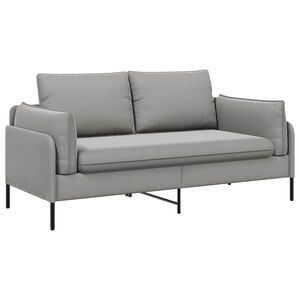 vidaXL Sof&aacute; de 2 Plazas 2 plaza Gris Claro 188 x 81 x 89 cm Terciopelo