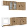 vidaXL Unidad de cocina PORTO 8 uds. Roble artisan