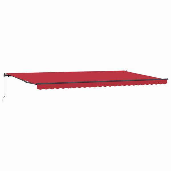 vidaXL Toldo Retr&aacute;ctil Manual Rojo 600 x 350 cm Poli&eacute;ster y Acero