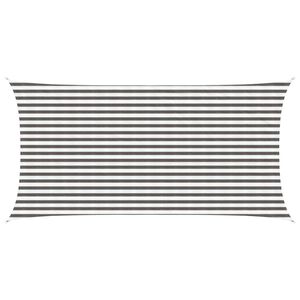 vidaXL Toldo Vela 2,5 x 5 m HDPE Rectangular Gris claro y blanco.