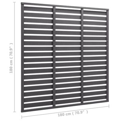 vidaXL Panel de valla de WPC gris 180x180 cm