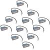 vidaXL Luces LED empotrables para escaleras 12 uds 44x111x56 mm