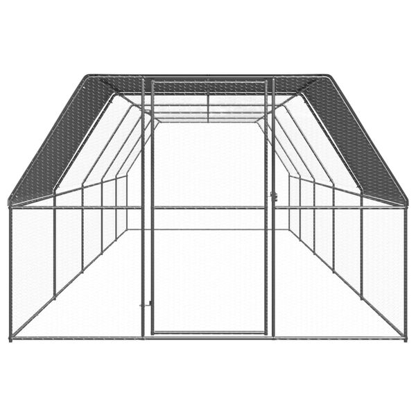 vidaXL Jaula gallinero de exterior de acero galvanizado 3x10x2 m