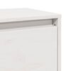 vidaXL Armario de pared de madera maciza de pino blanco 80x30x35 cm
