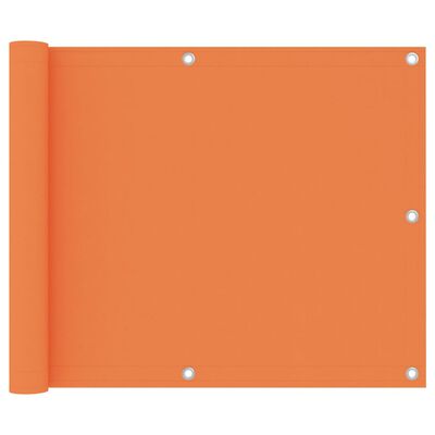 vidaXL Toldo para balcón de tela oxford naranja 75x600 cm