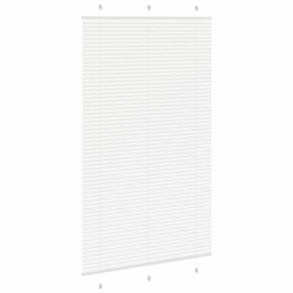 vidaXL Estor Plisado blanco 120x200 cm Tela Ancho 119,4 cm Poli&eacute;ster