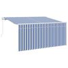 vidaXL Toldo retr&aacute;ctil Azul y 300 x 200 cm Poli&eacute;ster y Aluminio