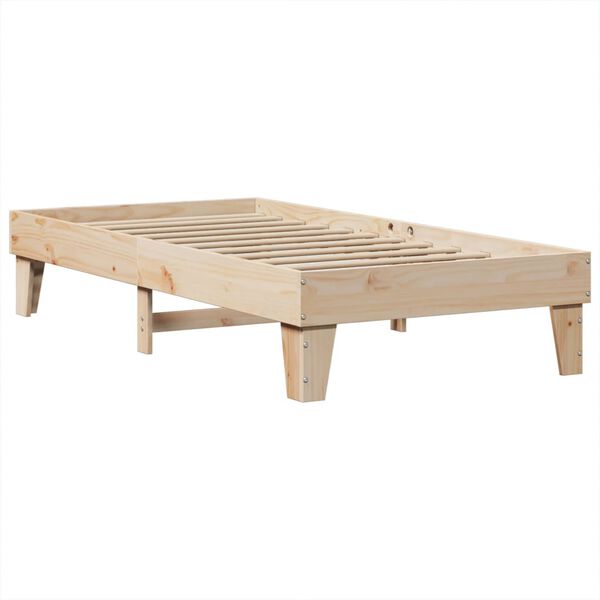 vidaXL Estructura de cama sin colchón madera maciza pino 75x190 cm