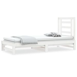 vidaXL Sofá cama extraíble sin colchón blanco 2x(90x200) cm