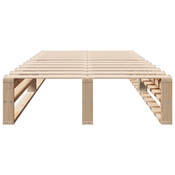 vidaXL Estructura de cama sin colch&oacute;n madera maciza de pino 100x200 cm